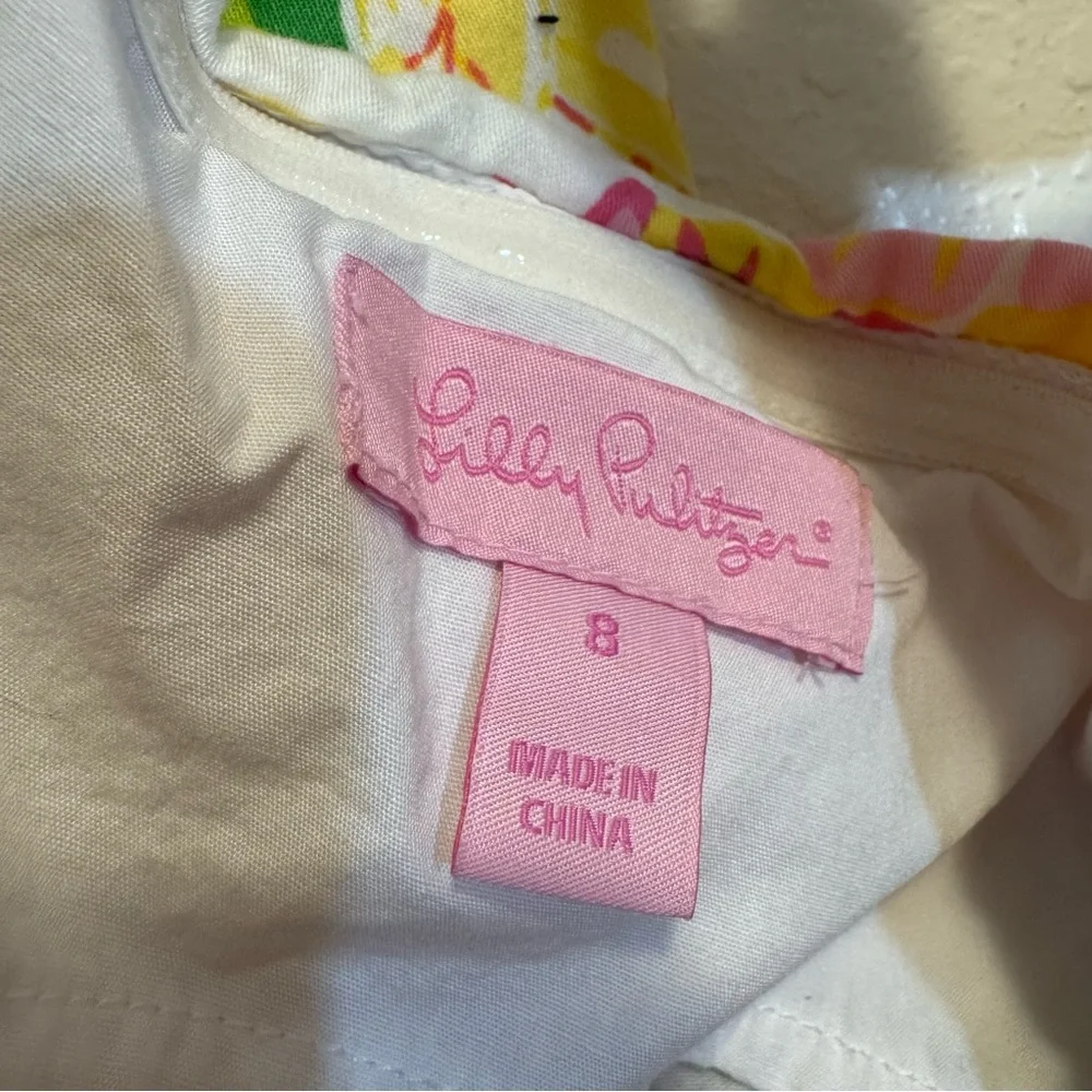 Lilly Pulitzer Franco Fields Forever Floral Tie Keyhole Strapless Dress Size 8 - Picture 8 of 11